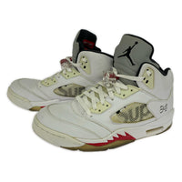 スニーカー ×SUPREME AIR JORDAN 5 RETRO 27.0cm 27cm (US9 UK8 1/2 EU44) ホワイト
