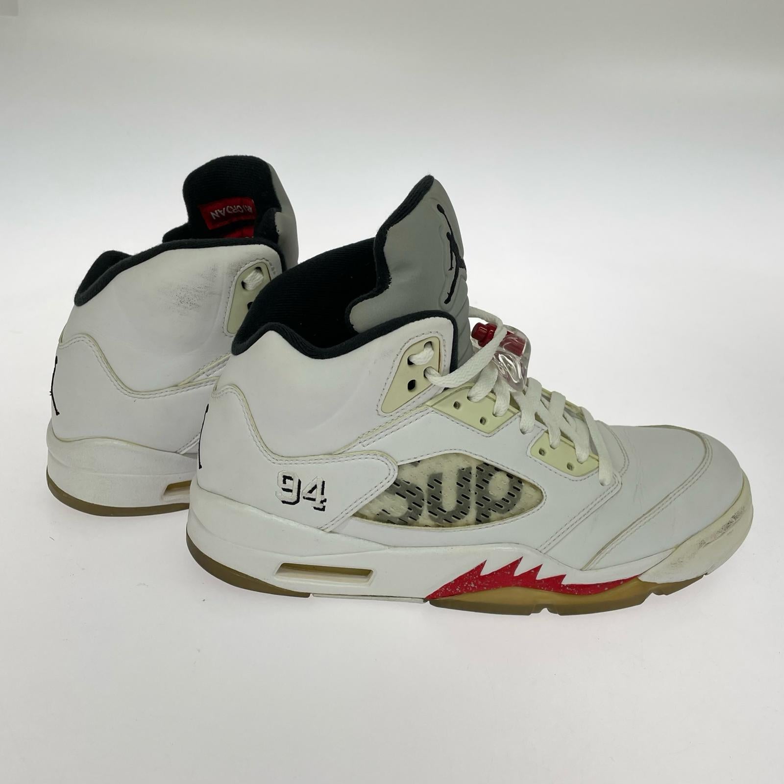 スニーカー ×SUPREME AIR JORDAN 5 RETRO 27.0cm 27cm (US9 UK8 1/2 EU44) ホワイト