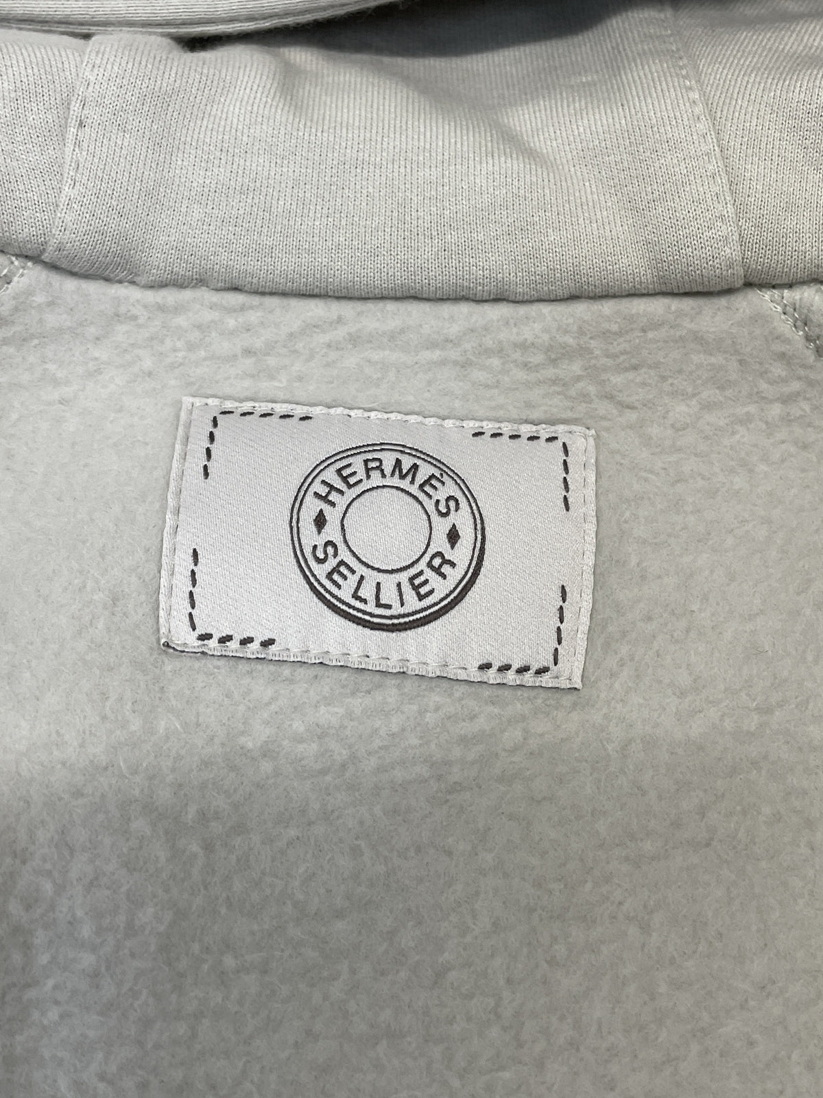 HERMES セリエ フィット ハーフジップパーカー L アイボリー
