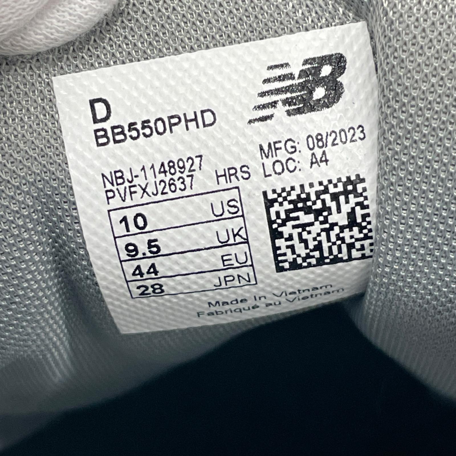 スニーカー BB550PHD 灰 (28.0) 28cm (US10 UK9 1/2 EU46) グレー