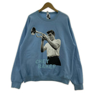 スウェット chet baker 水色 L L ブルー
