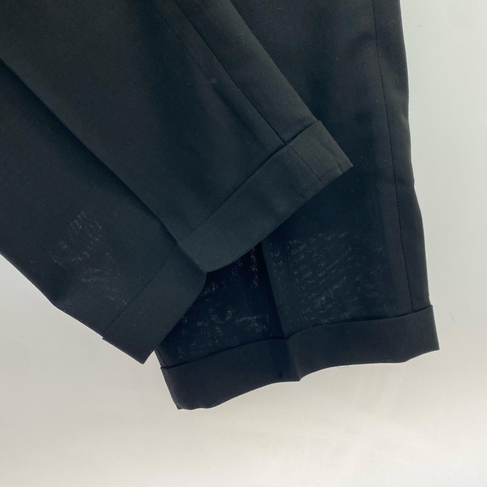 パンツ HOMME 96AW 田中オム 90s Wタックスラックス S ブラック
