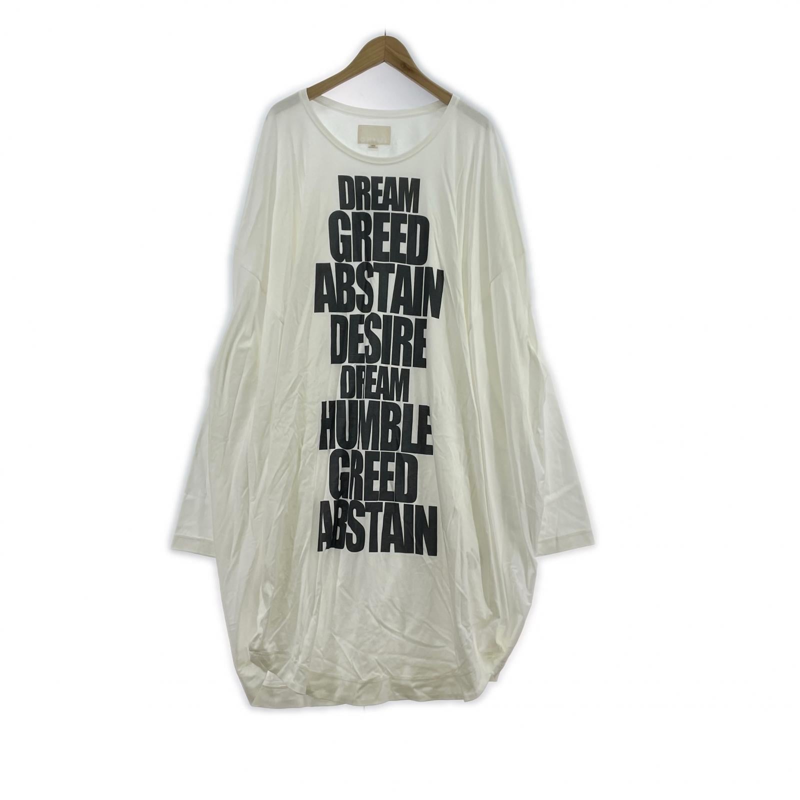 長袖Ｔシャツ ORIMI 25ss LONG STYLE TEXTED T-SHIRT L ホワイト