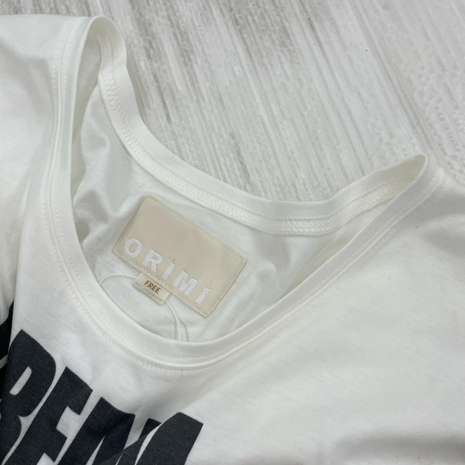 長袖Ｔシャツ ORIMI 25ss LONG STYLE TEXTED T-SHIRT L ホワイト