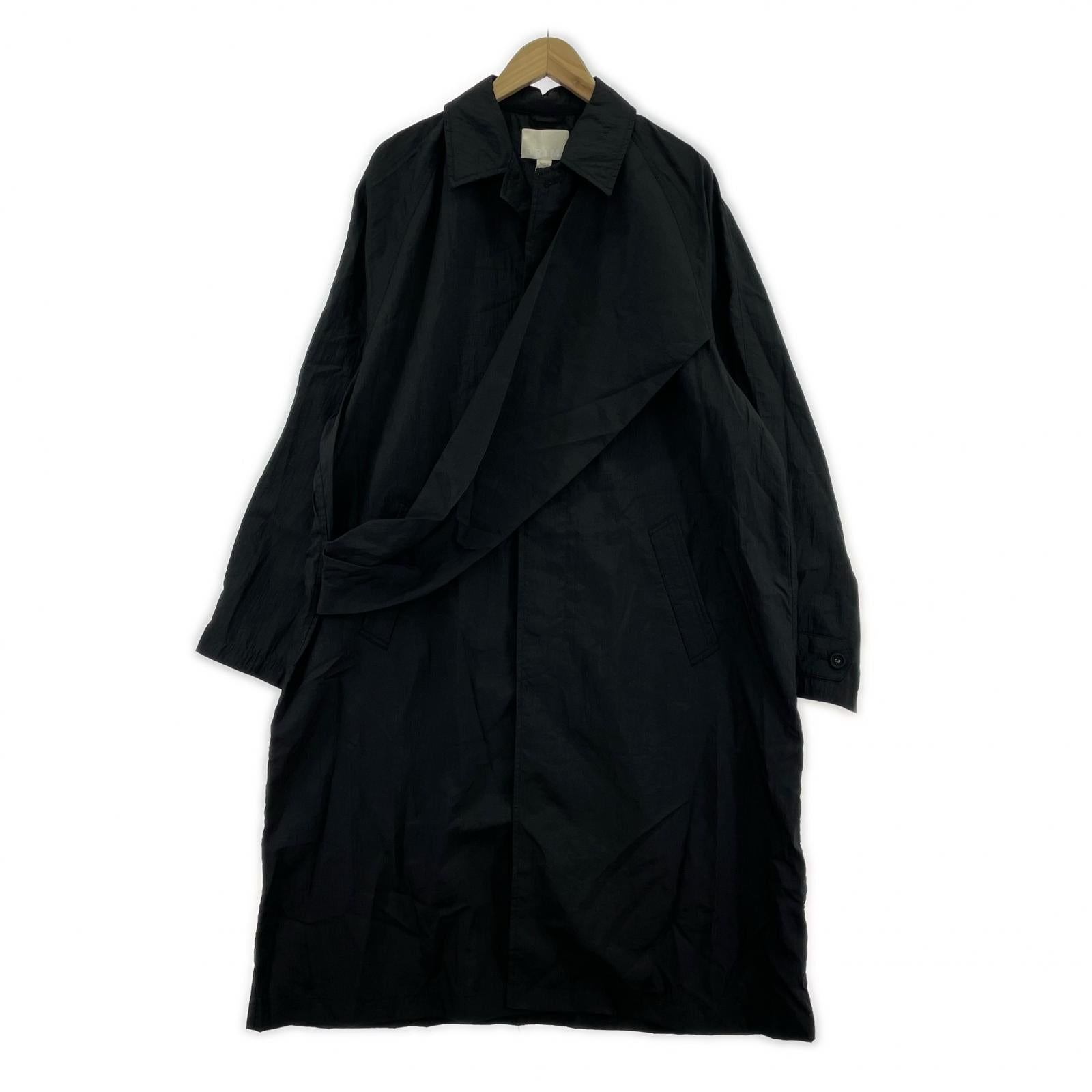 ジャケット ORIMI 25SS ATTACHED SOUTIEN COLLAR COAT ブラック