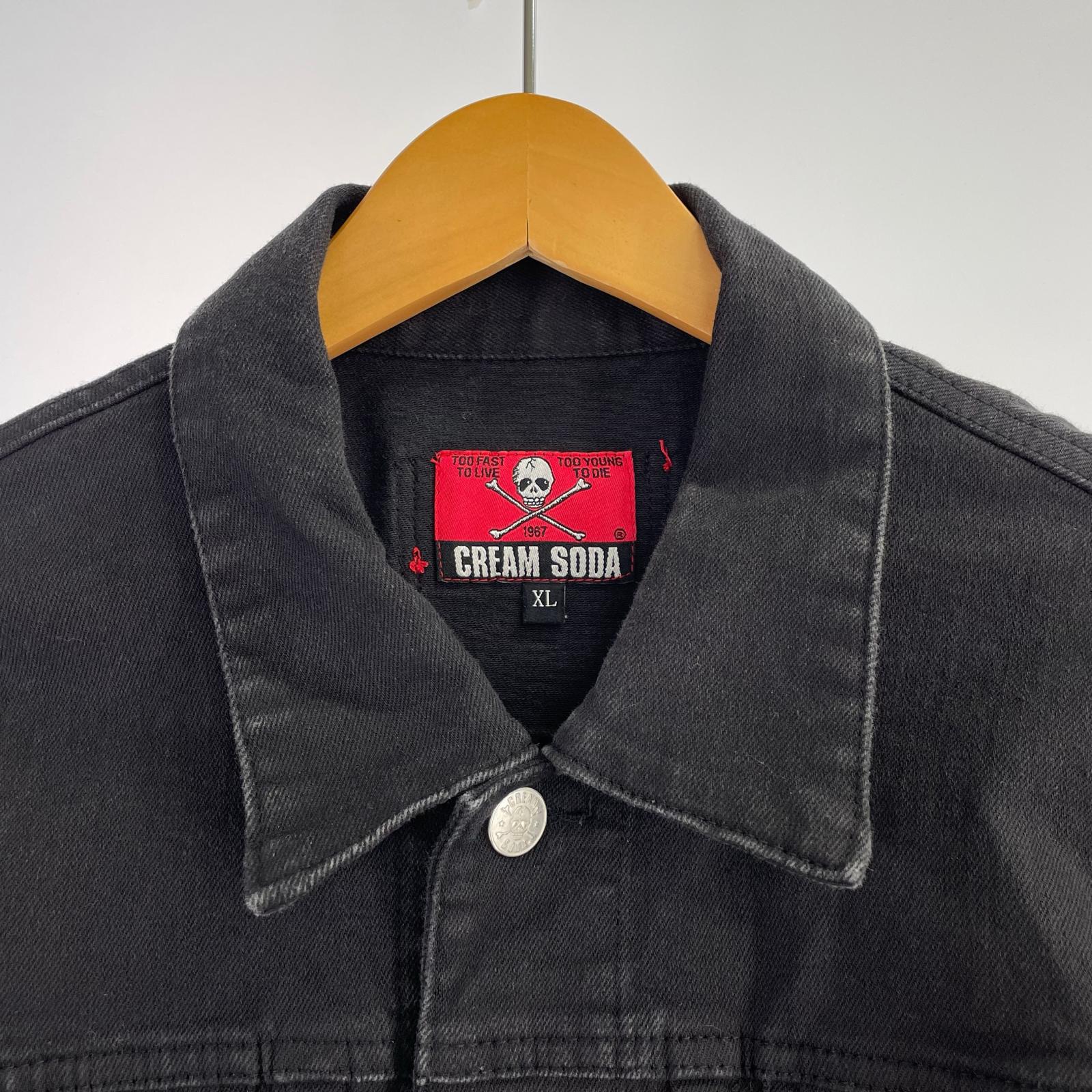 デニムジャケット ブラックデニム トラッカージャケット(XL) ブラック