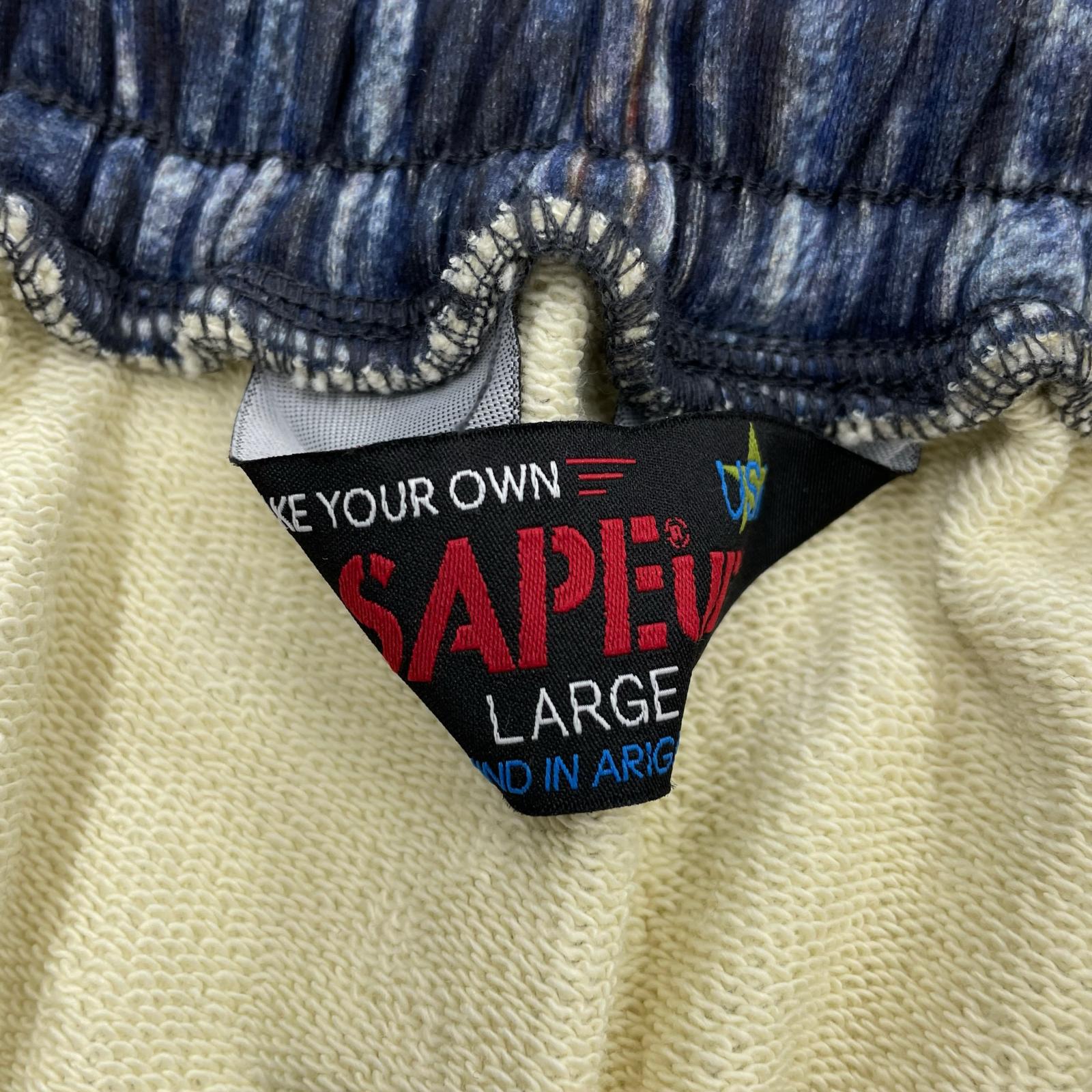 パンツ SAPeur Lot.5550XX デニム転写 スウェットパンツ Ｌ L ブルー