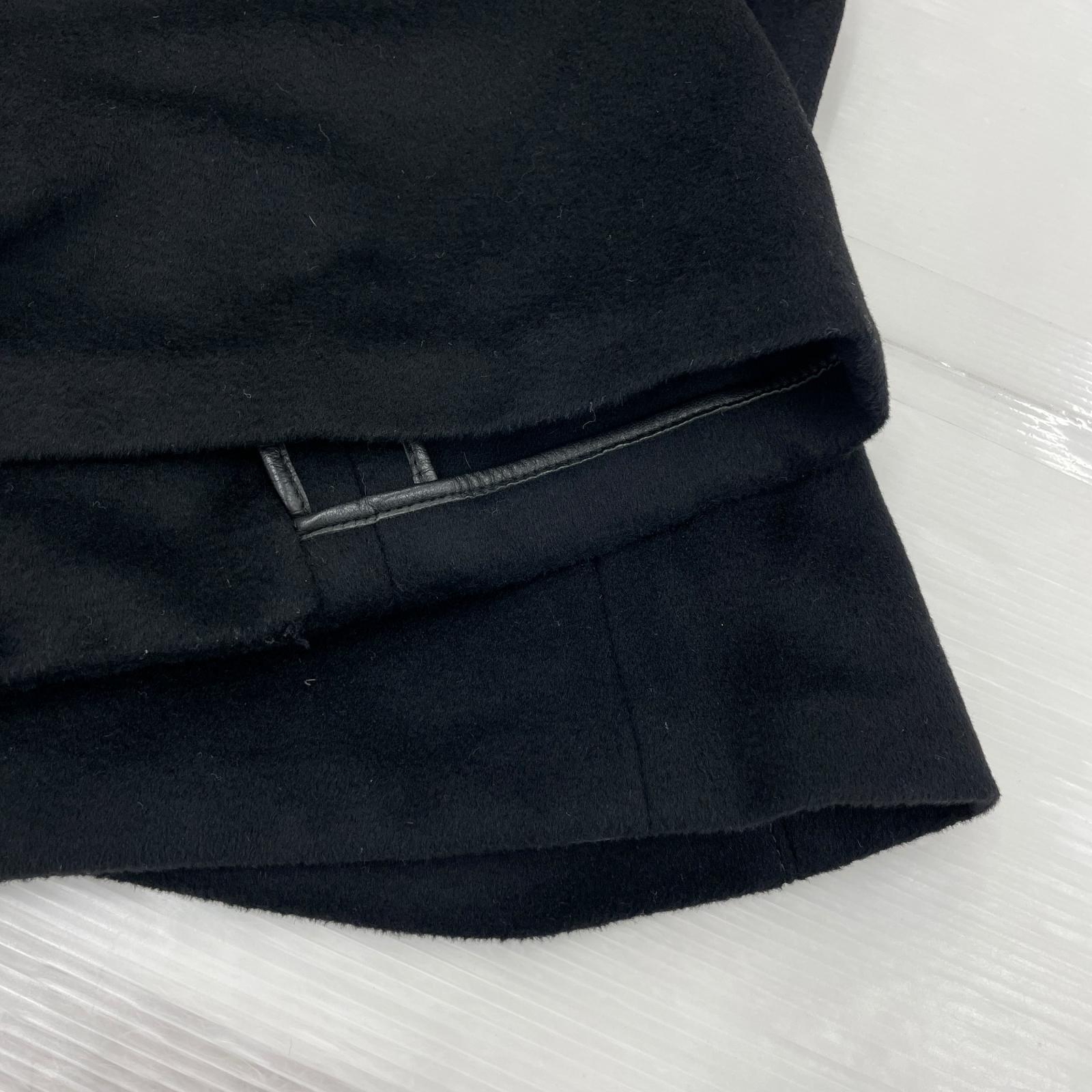 doubleface poncho カシミヤ混 38