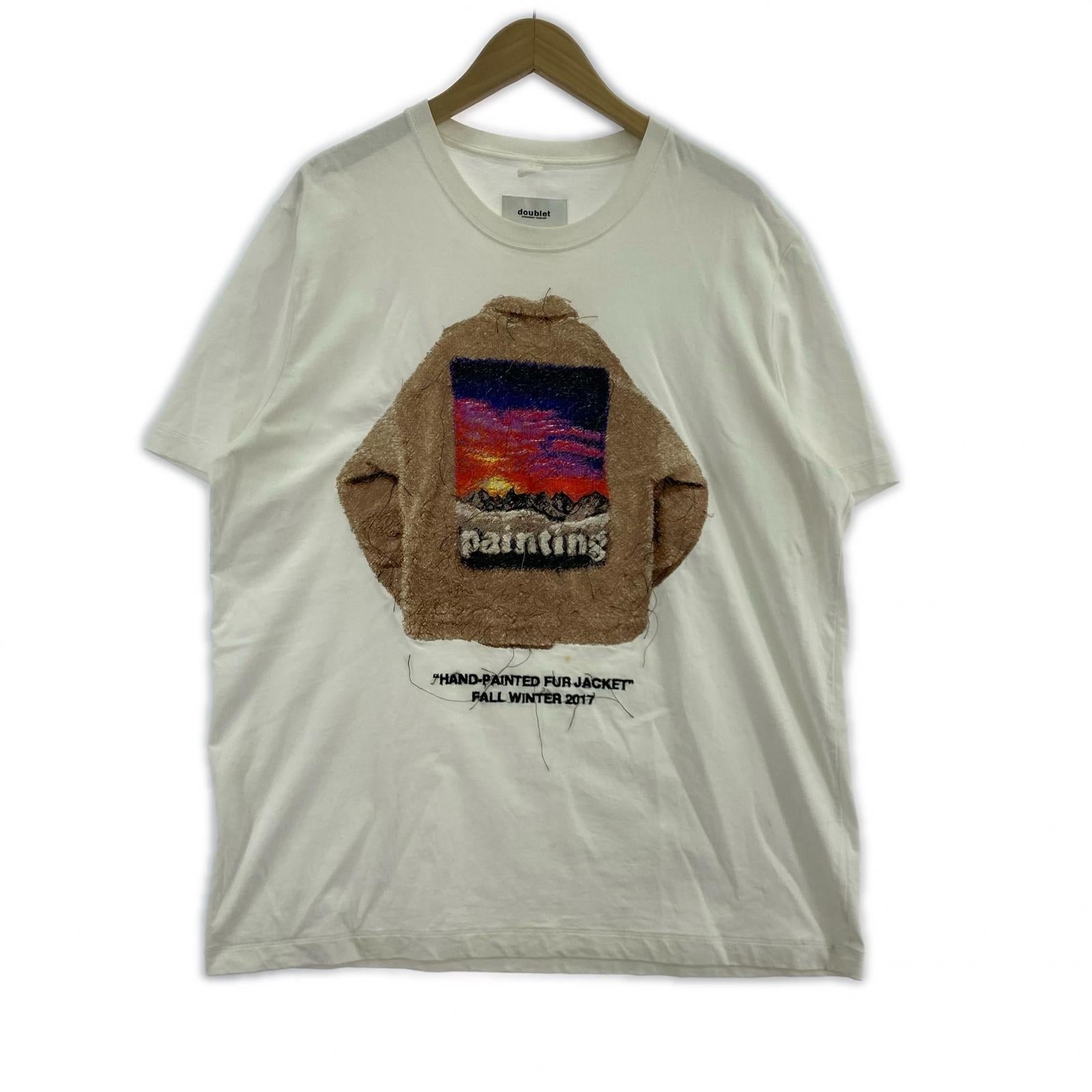 半袖Ｔシャツ doublet HISTORY EMBROIDERY T-SHIRT デザインTee ホワイト L ホワイト