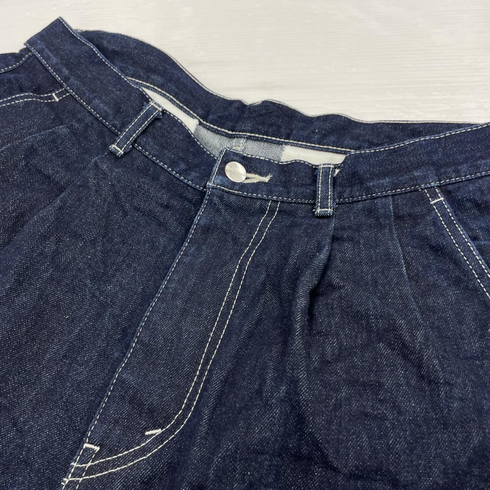 デニムパンツ Selvage Denim Two Tuck Tapered Pants 2 ネイビー