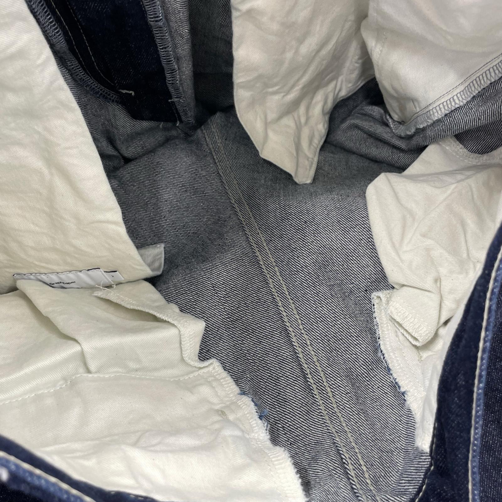 デニムパンツ Selvage Denim Two Tuck Tapered Pants 2 ネイビー