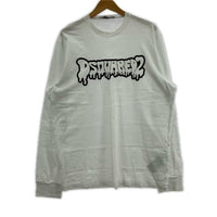 長袖Ｔシャツ ロゴプリント L/S Tee 白　L L ホワイト