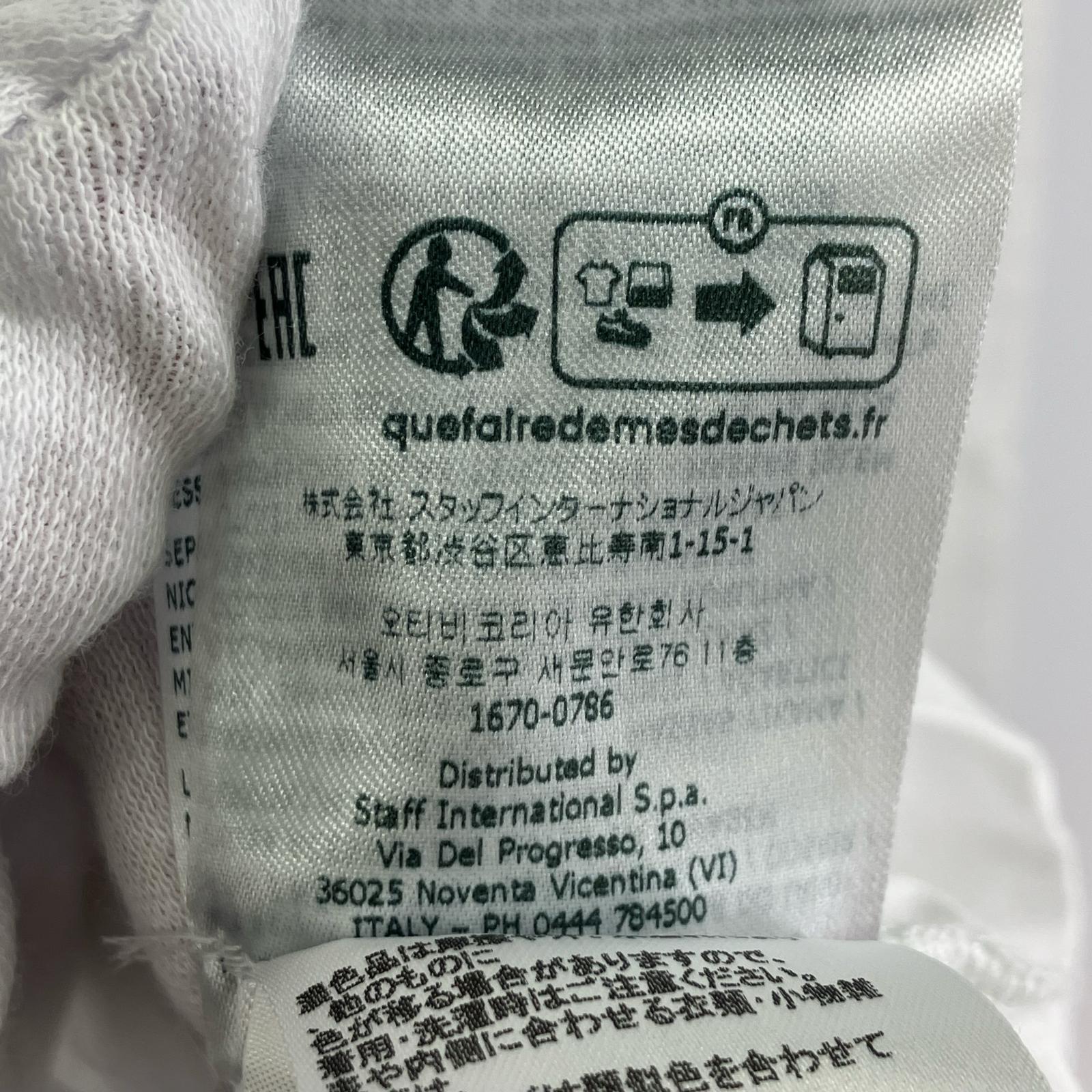 長袖Ｔシャツ ロゴプリント L/S Tee 白　L L ホワイト