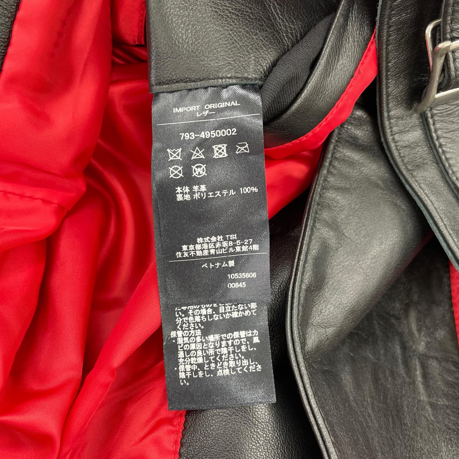 ライダースジャケット Retro Grade　ラムレザーライダース（L) L ブラック