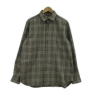 長袖シャツ 山内 25AW ネップシルクウール・オープンカラーシャツ 3 ブラウン
