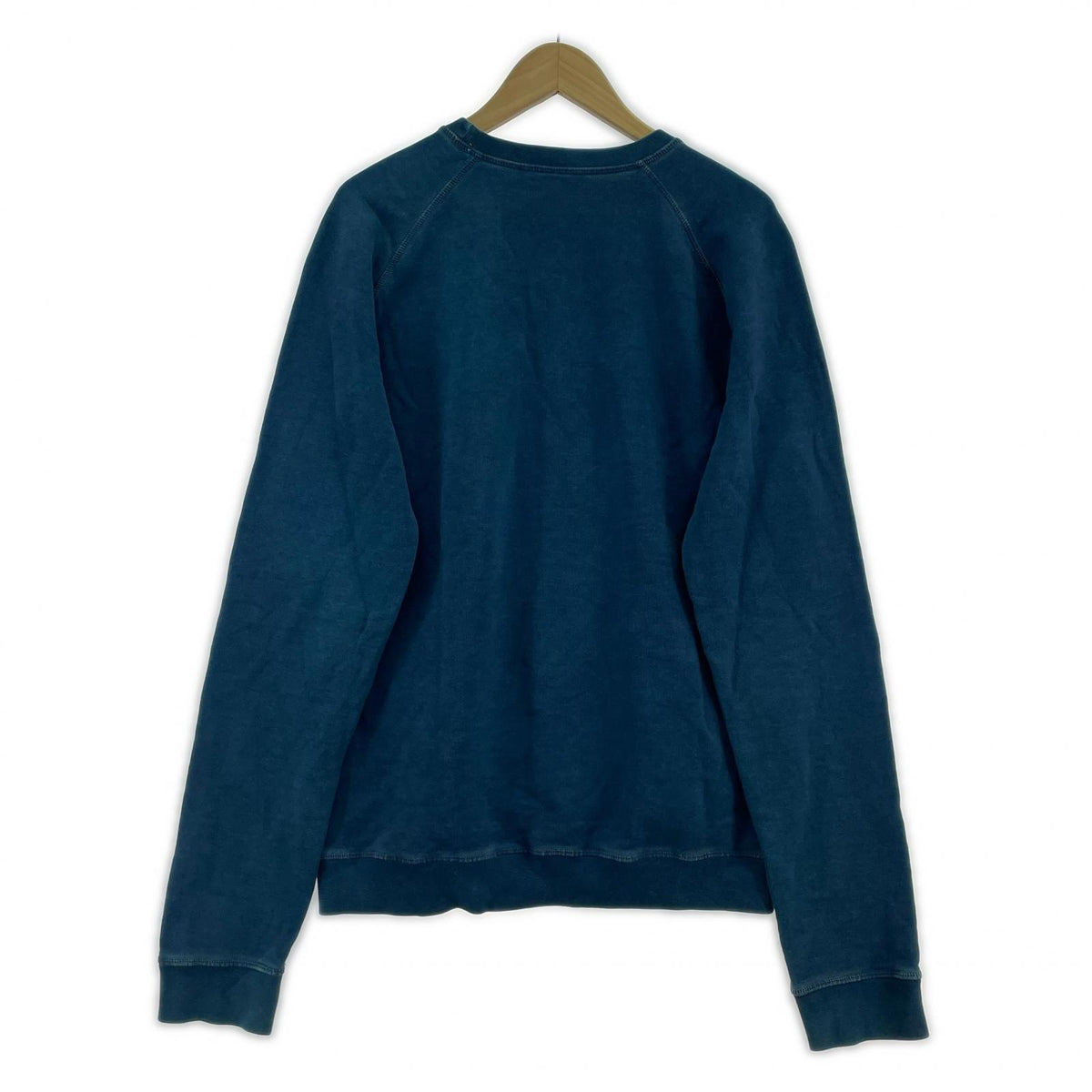スウェット 16AW ｸﾗｯｸ加工 後染めｽｳｪｯﾄ L ブルー
