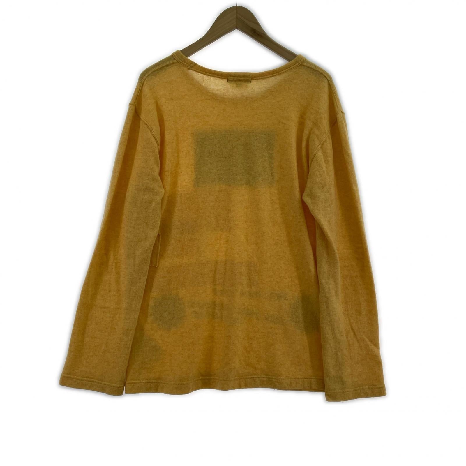 ニット COMME des GARCONS HOMME PLUS 08AW ジェイミーリード パッチワーク ウールニット S イエロー