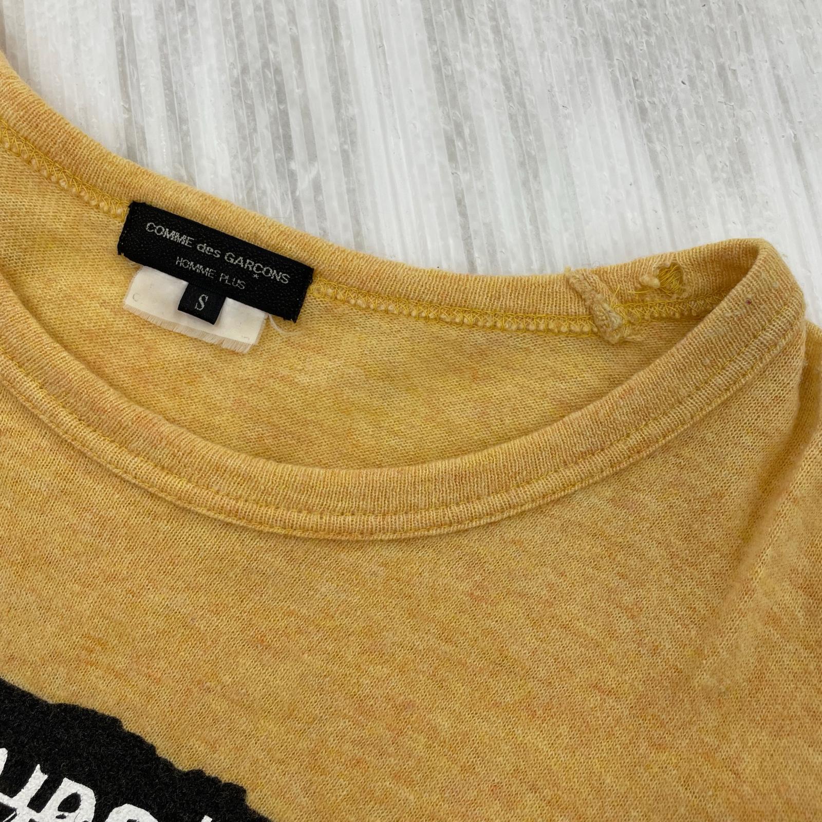 ニット COMME des GARCONS HOMME PLUS 08AW ジェイミーリード パッチワーク ウールニット S イエロー