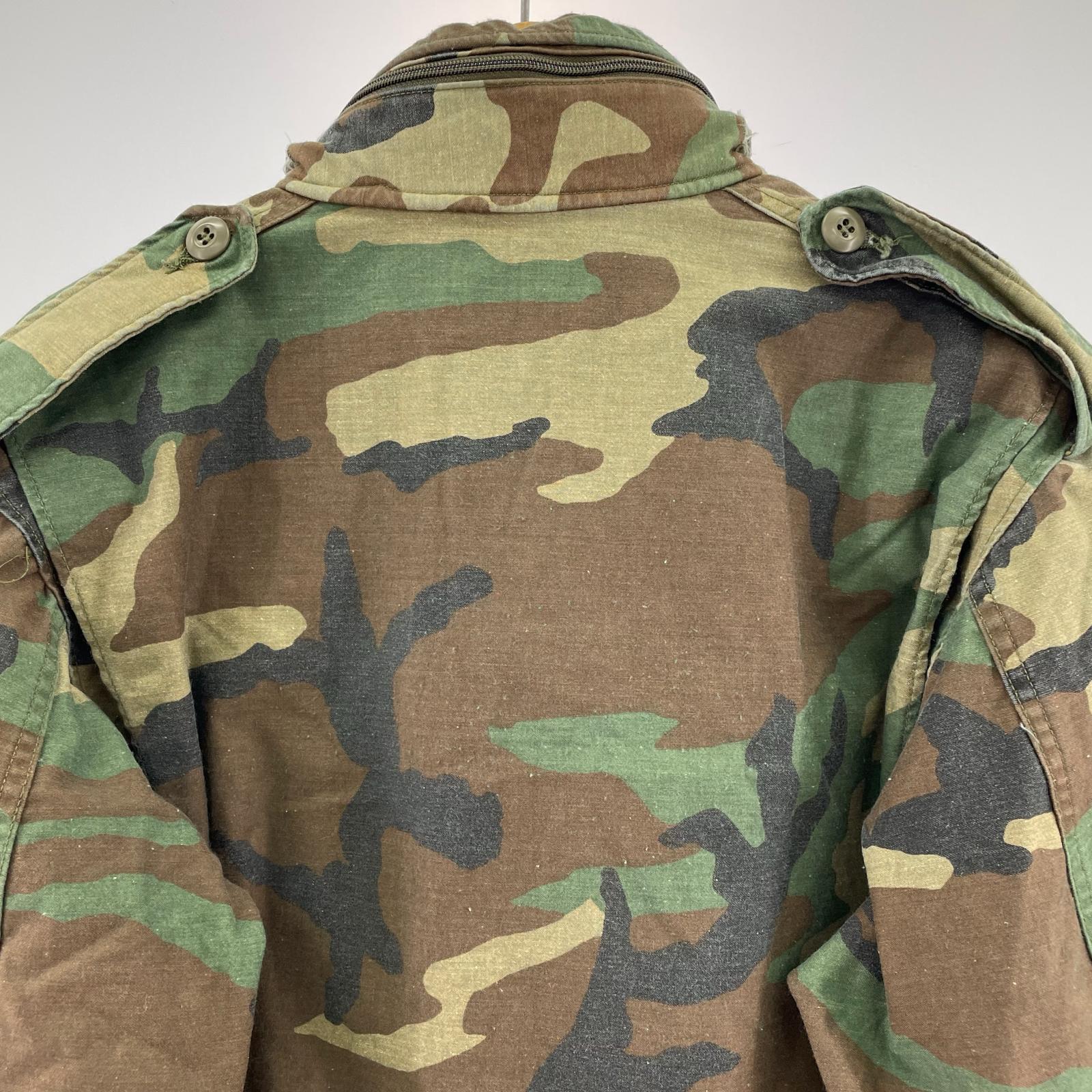 ミリタリージャケット 米軍 M-65 ウッドランドカモ ライナー S マルチカラー
