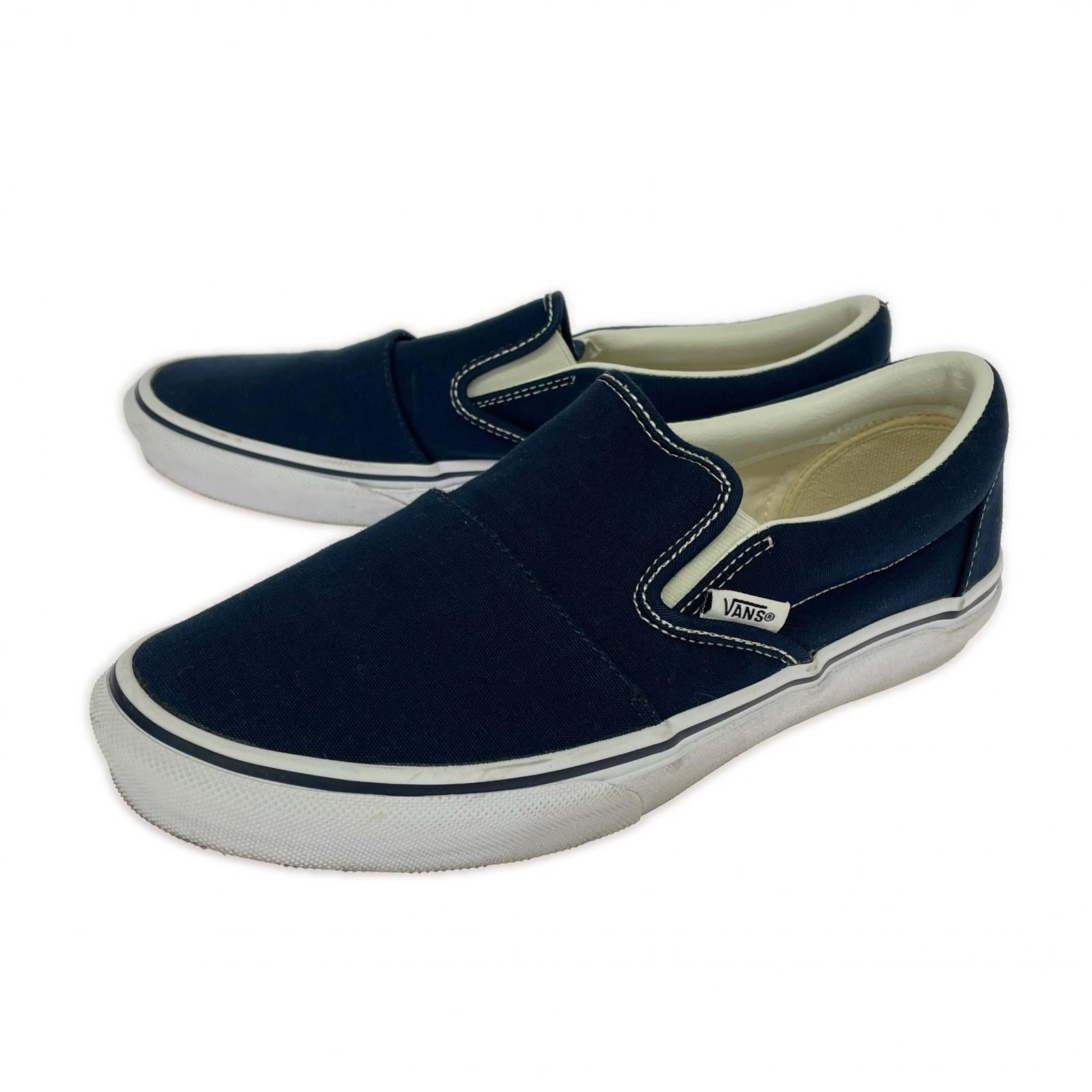 スニーカー ×beams/slip-on/26.5 26.5cm (US8 1/2 UK8 EU43) ネイビー