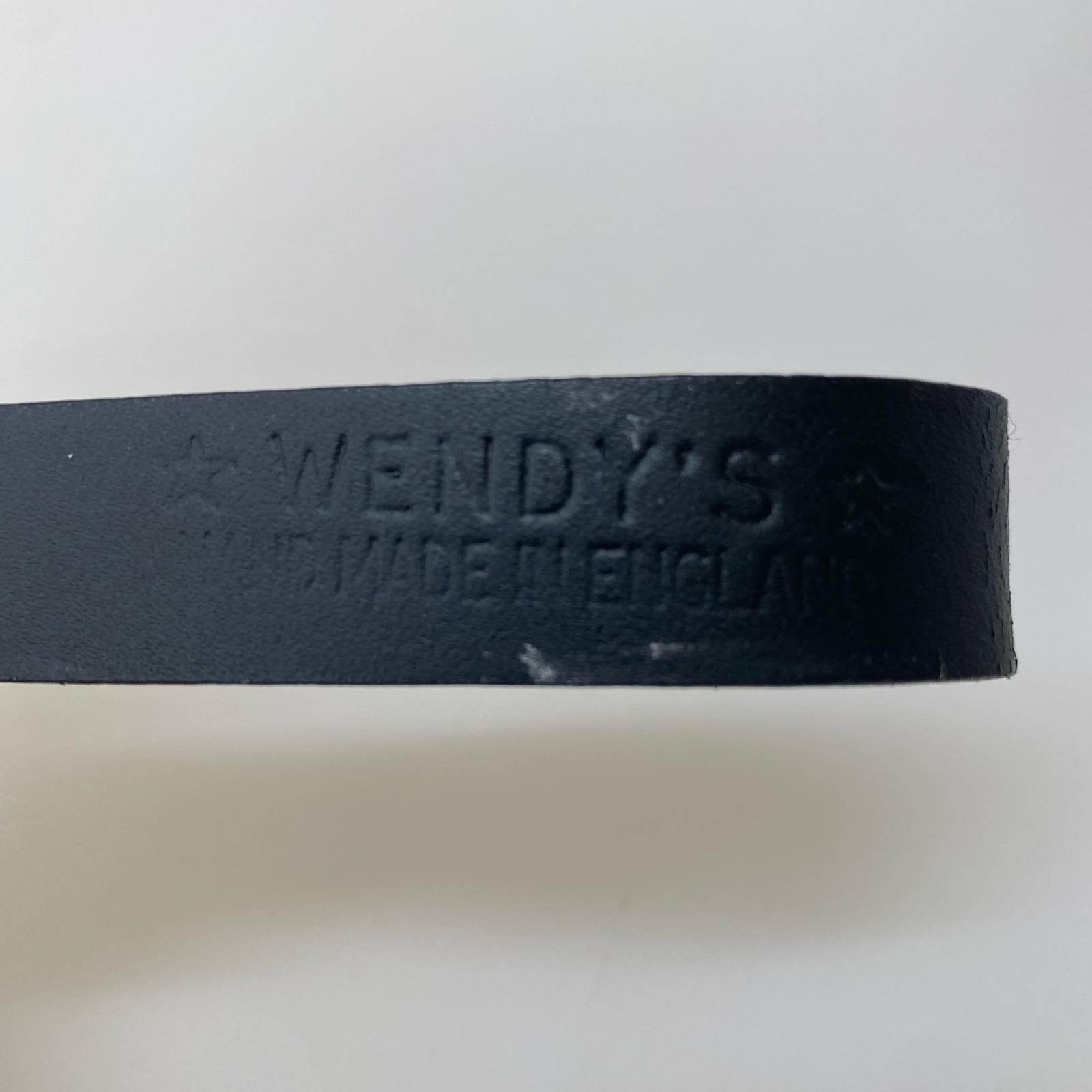 ウォレットチェーン WENDY`S レザースタッズキーホルダー 黒 ブラック