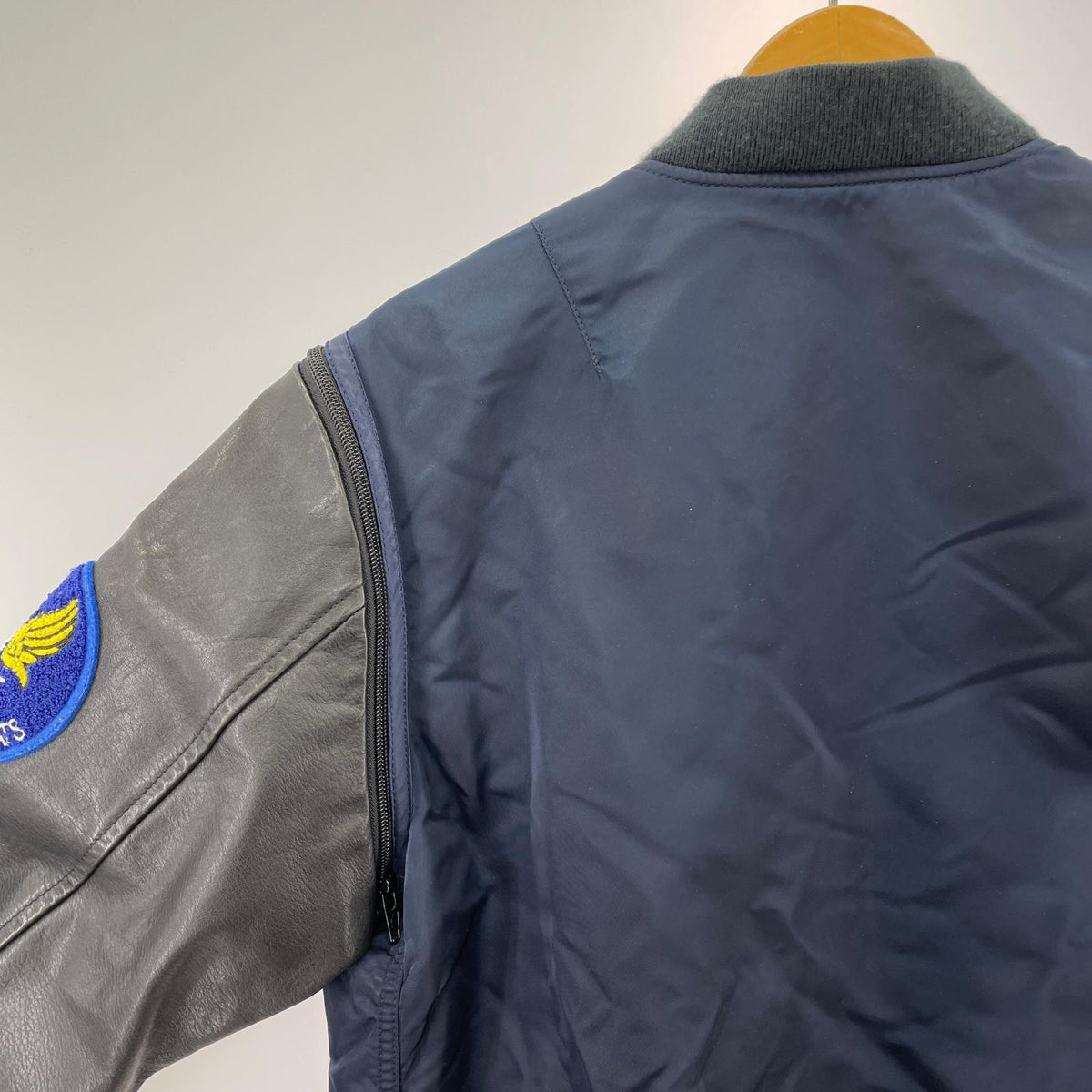 ジャケット 24karats 袖ﾚｻﾞｰ MA-1ｼﾞｬｹｯﾄ ﾈｲﾋﾞｰ M M ネイビー