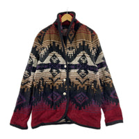 ブルゾン wool rich ﾈｲﾃｨﾌﾞ柄 L