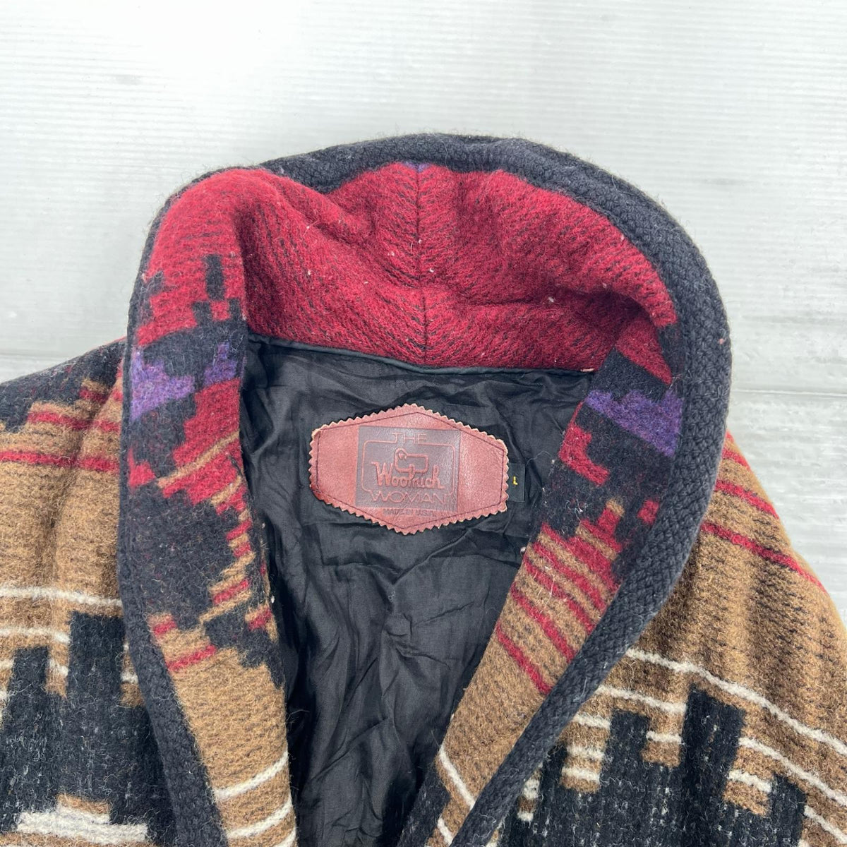 ブルゾン wool rich ﾈｲﾃｨﾌﾞ柄 L