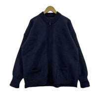 ジャケット LE TRICOTEUR. ZIP UP GUERNSEY SWEATER 50 ネイビー