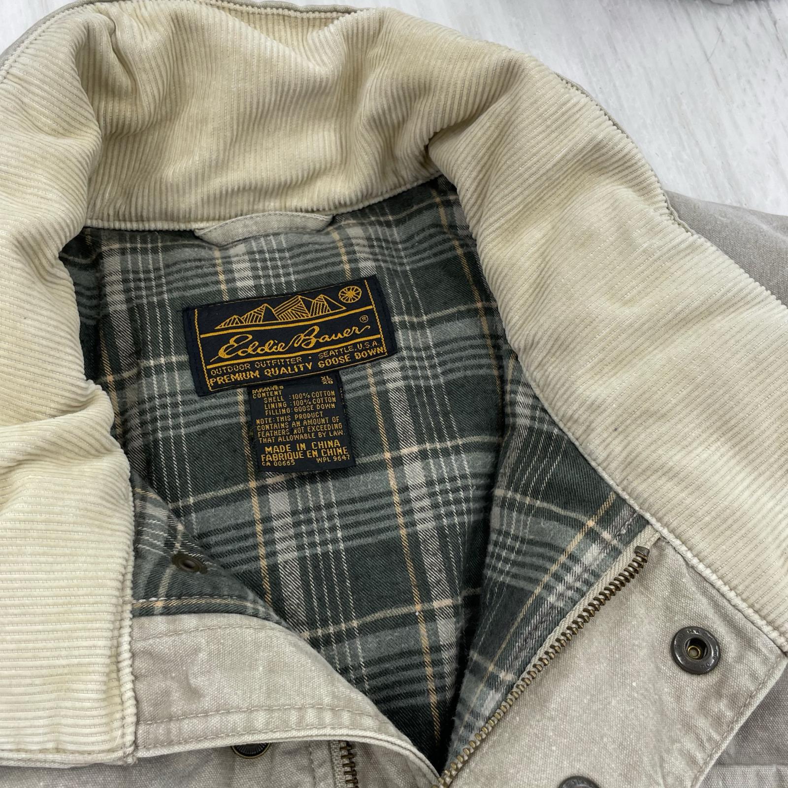 ダウンベスト ～90S EDDIE BAUER マルチポケット XL