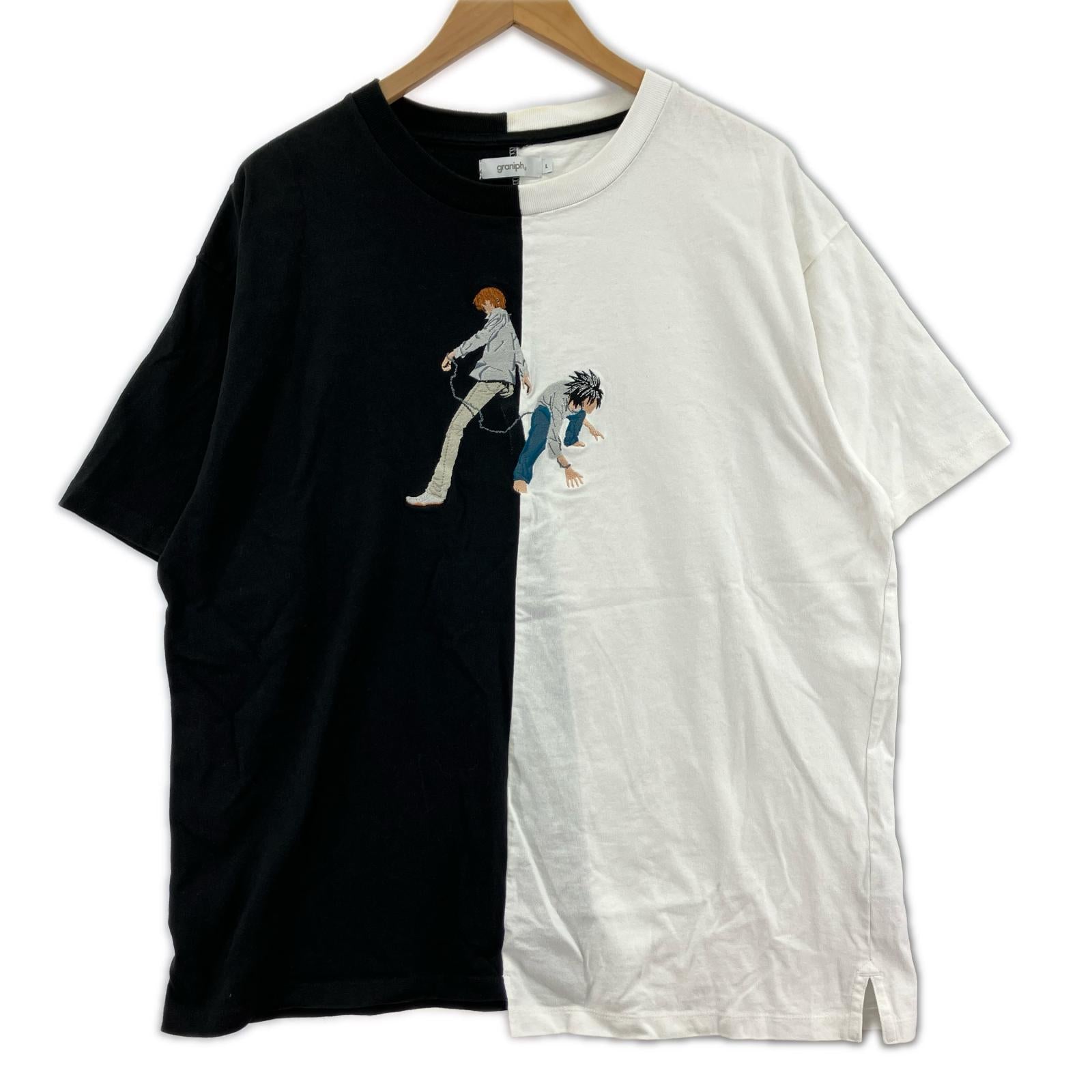 半袖Ｔシャツ graniph ×DEATH NOTE S/S ドッキングカットソー L L