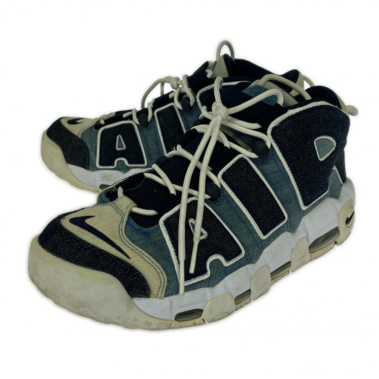 スニーカー AIR MORE UPTEMPO Denim 27.5cm 27.5cm (US9 1/2 UK9 EU45) ネイビー