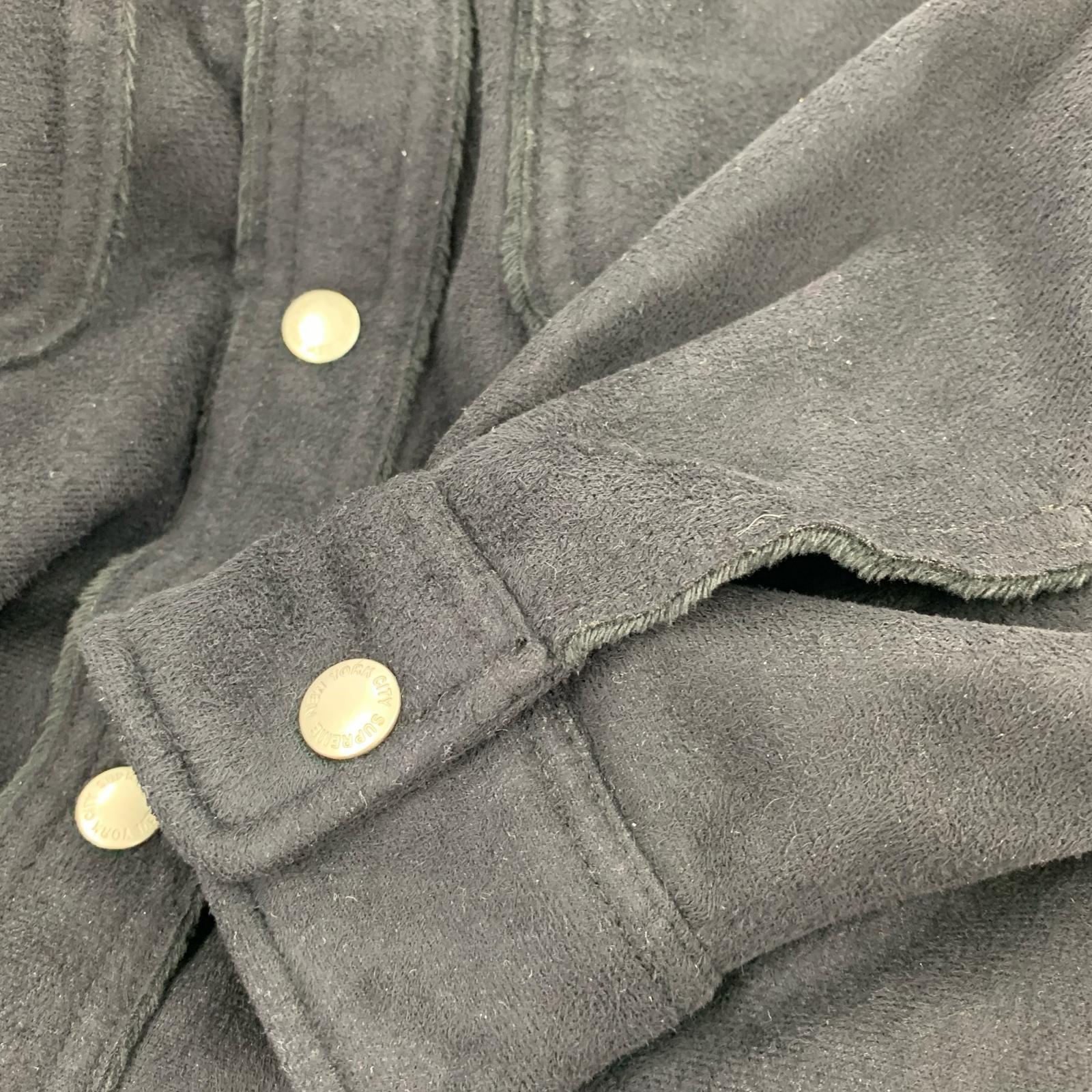 長袖シャツ 25FW faux suede snap shirt 中古 M ブラック