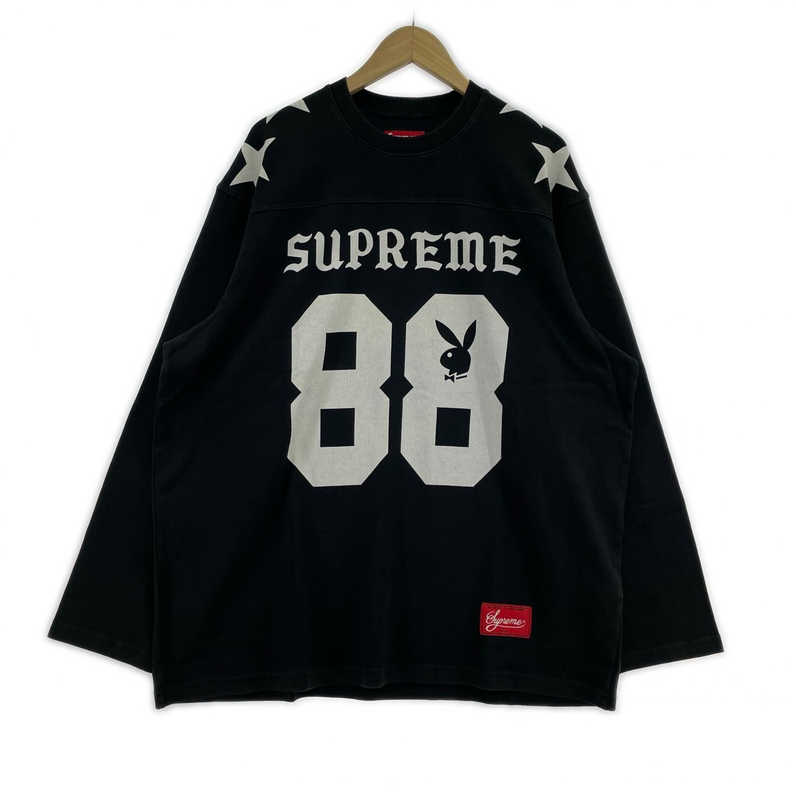 長袖Ｔシャツ Supreme×PlayBoy 26SS L/S Football Top Black XL 黒 ブラック