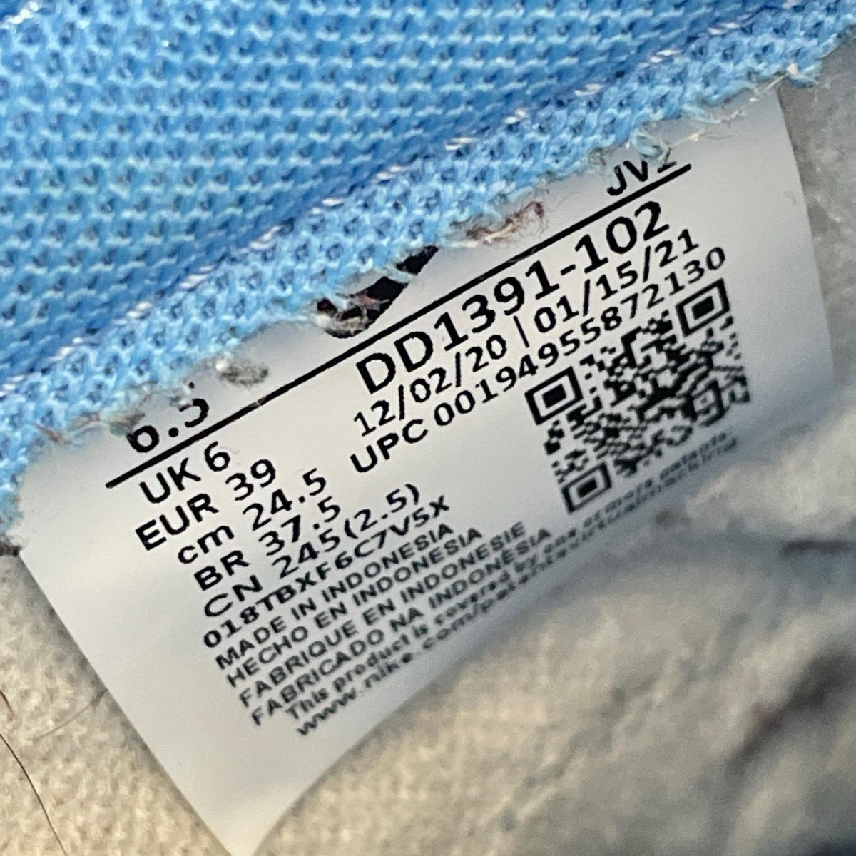 スニーカー Dunk Low (24.5) DD1391-102 24.5cm (US6 1/2 UK6 EU39)