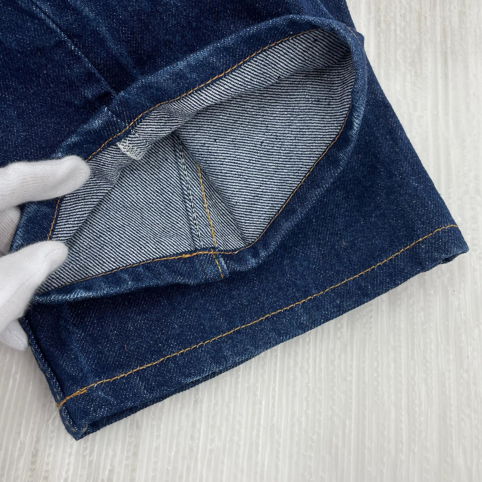 デニムパンツ 80s 20505-0217 ｵﾚﾝｼﾞﾀﾌﾞ 濃紺 実寸W34 ブルー