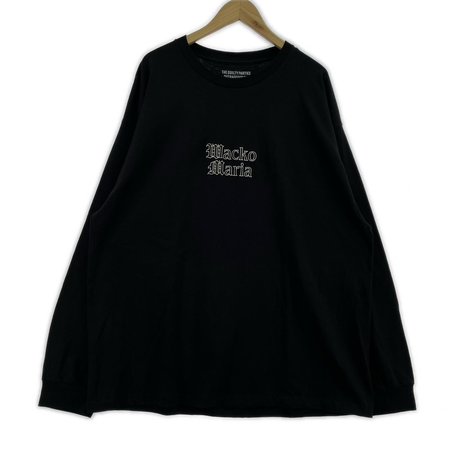 長袖Ｔシャツ 24SS ロゴ刺繍 ブラック（XXL） ブラック