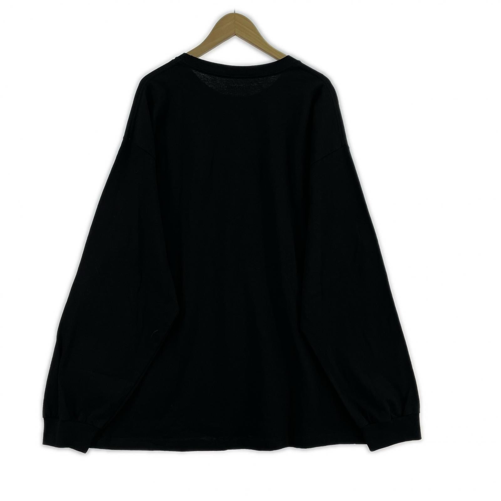 長袖Ｔシャツ 24SS ロゴ刺繍 ブラック（XXL） ブラック