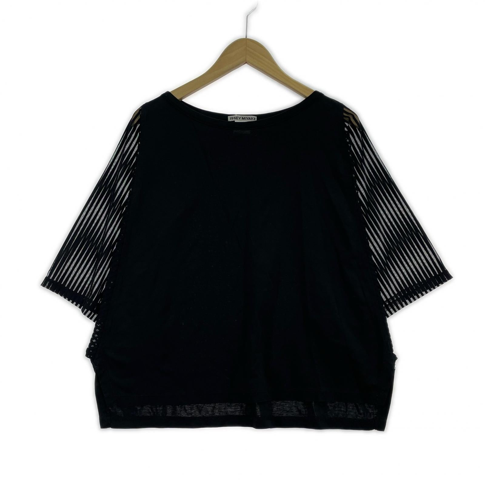 半袖Ｔシャツ 袖切替カットソー　黒