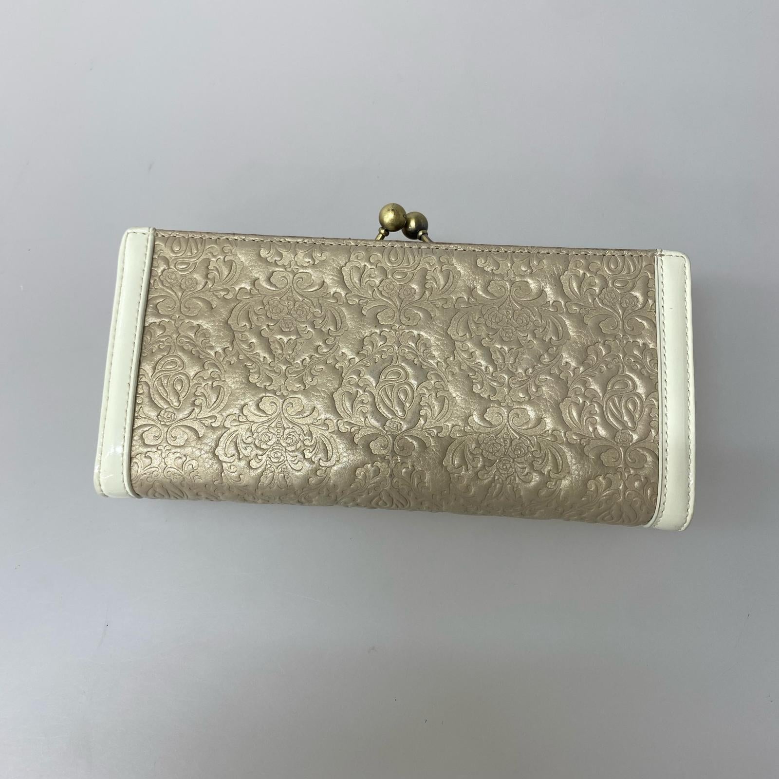 長財布 セルパン がま口 長財布 白/ベージュ ベージュ
