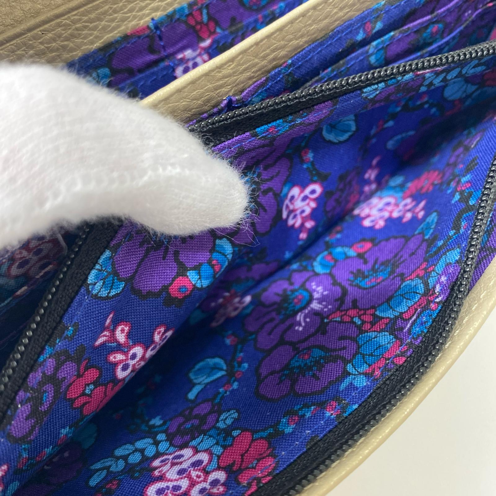 長財布 セルパン がま口 長財布 白/ベージュ ベージュ