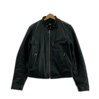 ライダースジャケット レザー シングルライダース M 黒