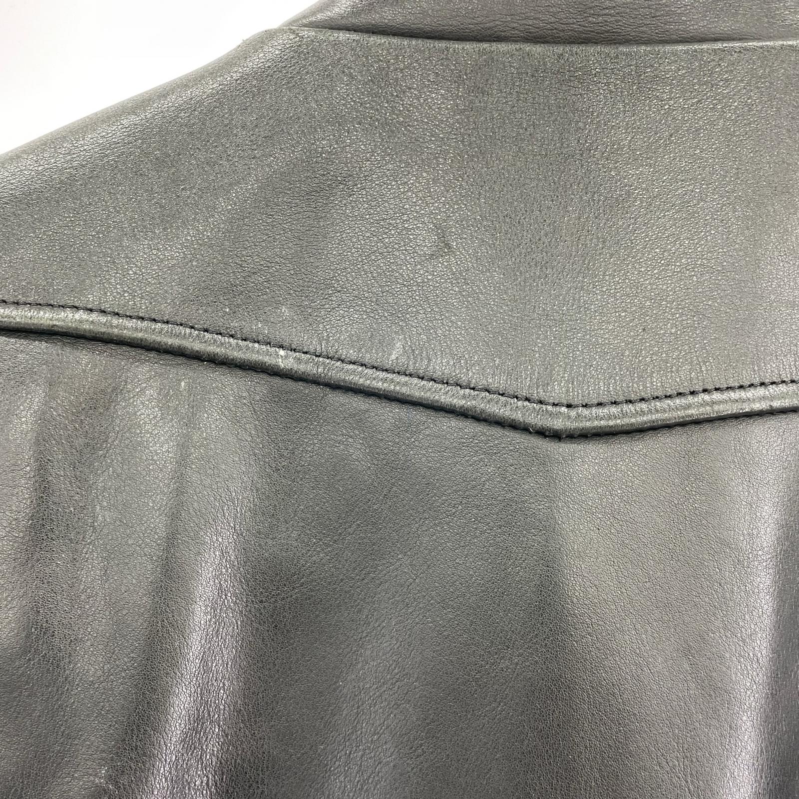 ライダースジャケット レザー シングルライダース M 黒