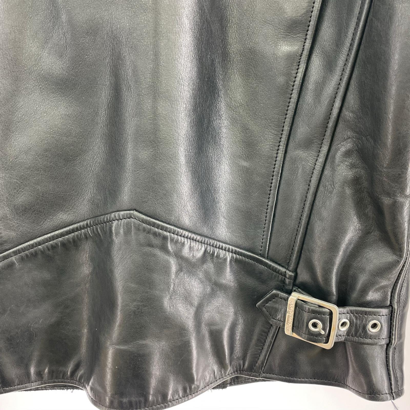 ライダースジャケット レザー シングルライダース M 黒