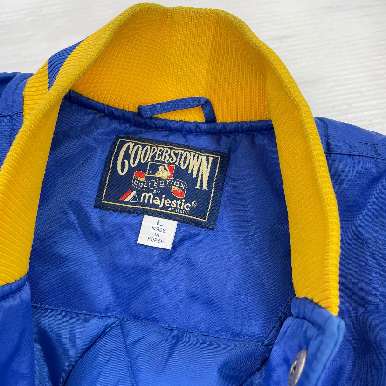 ブルゾン COOPERSTOWN スタジャン L L ブルー