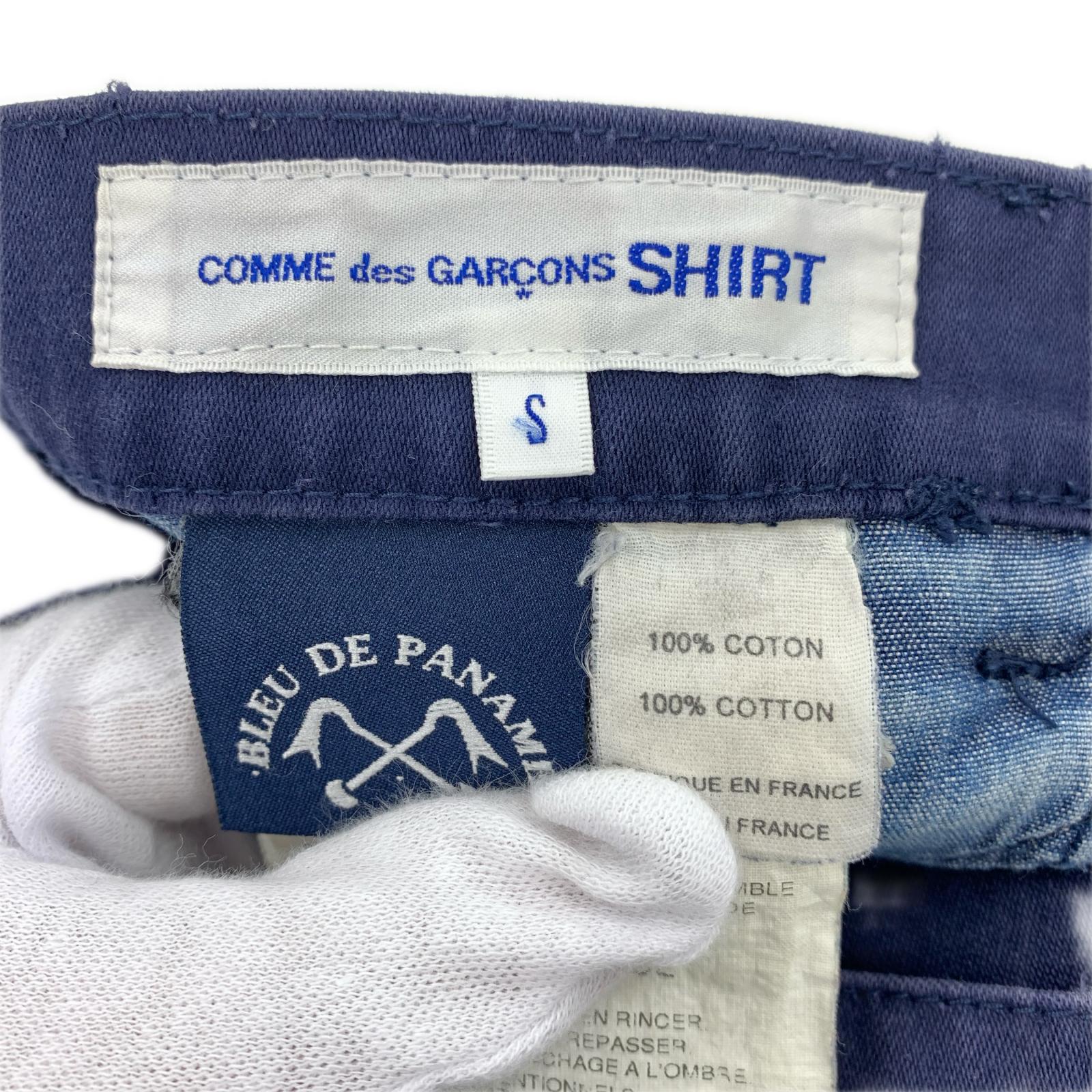 パンツ COMME des GARCONS SHIRT BLUE DE PANAME モールスキンパンツ 紺 (S) S ネイビー