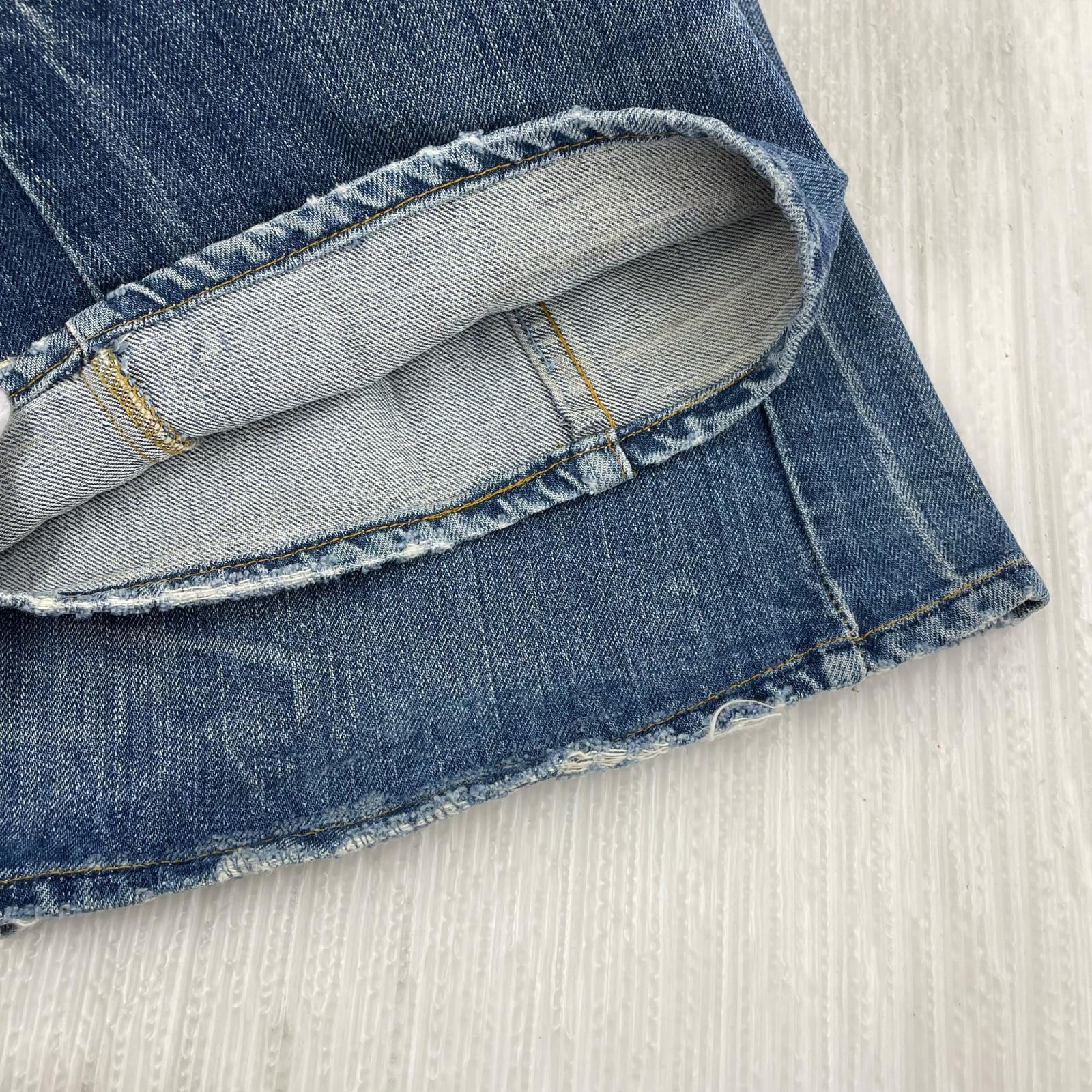 デニムパンツ 00s USA企画レプリカ USA製 646 Flare Denim ブルー