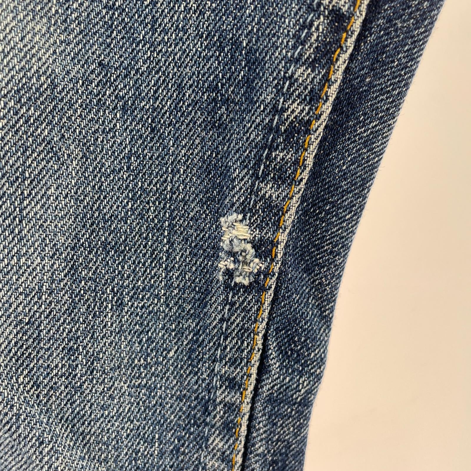 デニムパンツ 00s USA企画レプリカ USA製 646 Flare Denim ブルー