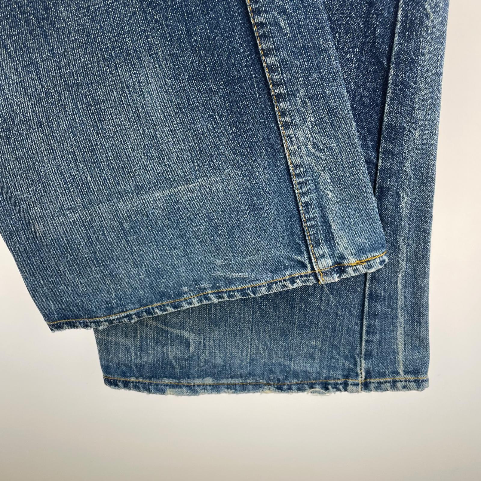 デニムパンツ 00s USA企画レプリカ USA製 646 Flare Denim ブルー
