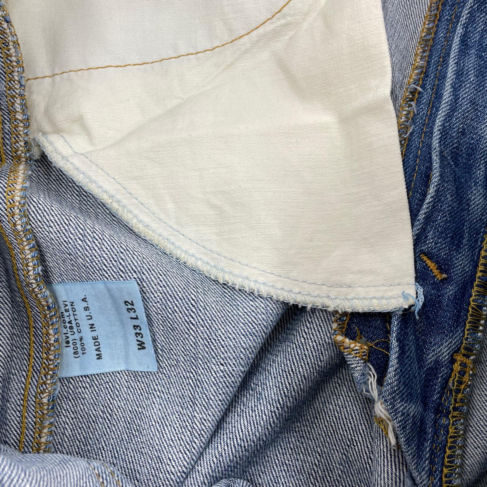 デニムパンツ 00s USA企画レプリカ USA製 646 Flare Denim ブルー